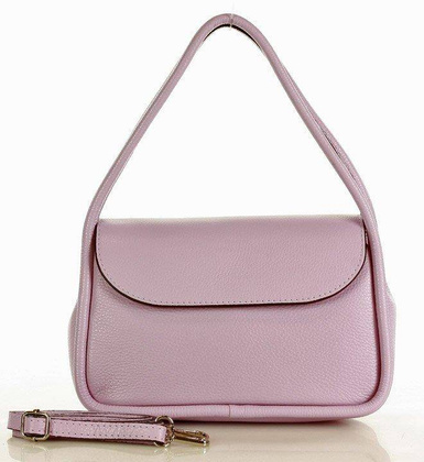 MARCO MAZZINI Torebka skórzana na ramię wizytowa listonoszka perfect leather lila róż - min. zamówienie 20 / 50 / 100 szt.