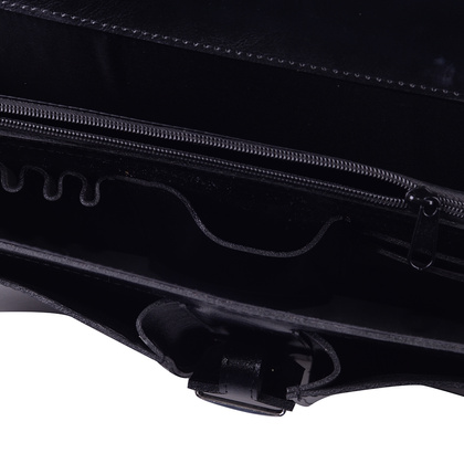 Teczka męska skórzana KEMER TS2 Czarna - min. zamówienie 20 / 50 / 100 szt.