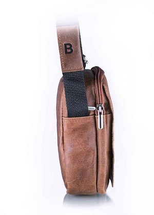 Jasno brązowa listonoszka męska torba na ramię BRØDRENE BL04 - min. zamówienie 20 / 50 / 100 szt.