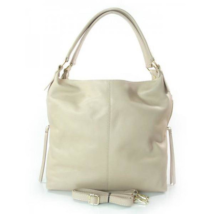 DUŻY PIĘKNY WOREK  VERA PELLE  POJEMNY ZAMKI A4  WŁOSKA TORBA  RÓŻ PUDROWY  W678RR KEMER