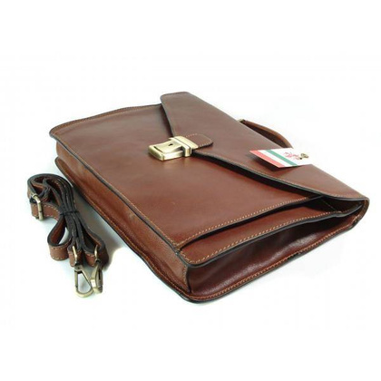 Teczka męska aktówka ,skóra naturalna  Brązowa TM33M