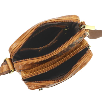 Klasyczna skórzana saszetka męska, na ramię