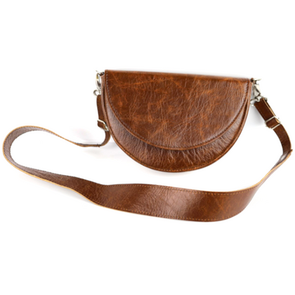 T-12 Torebka franczeska S - gnieciony koniak KEMER