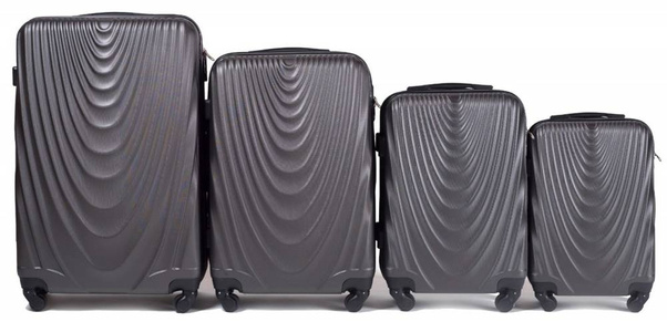 Zestaw 4 walizek WINGS 304 Szary