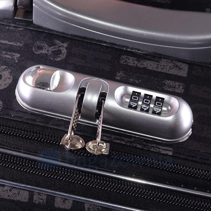 Mała kabinowa walizka PELLUCCI RGL 773 S Czarno Szara