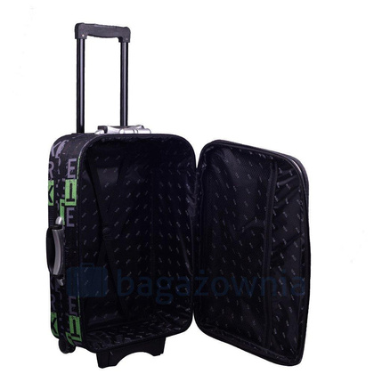 Mała kabinowa walizka PELLUCCI RGL 773 S Czarno Zielona