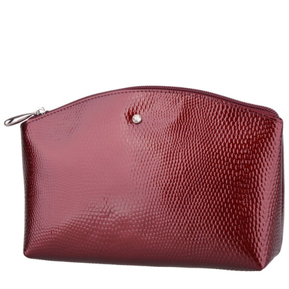 Kosmetyczka skórzana KEMER KO252 Bordo lakier - min. zamówienie 20 / 50 / 100 szt.