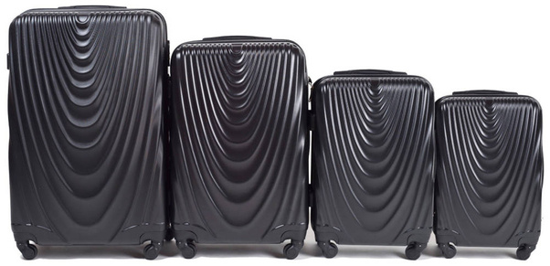 Zestaw 4 walizek WINGS 304 Czarny