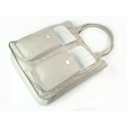 WOREK VERA PELLE KIESZENIE WŁOSKA SKÓRA POJEMNA XXL A4  SZARY  BY44G2