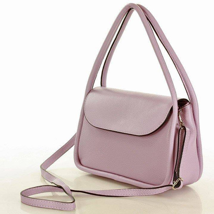 MARCO MAZZINI Torebka skórzana na ramię wizytowa listonoszka perfect leather lila róż - min. zamówienie 20 / 50 / 100 szt.