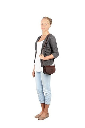 Listonoszka mała torebka KEMER VOOC Vintage P14 brąz