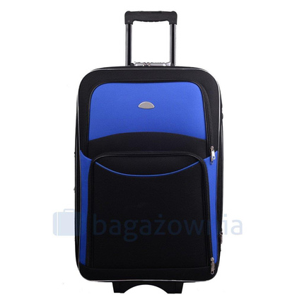 Duża walizka PELLUCCI RGL 773 L Czarno Niebieska