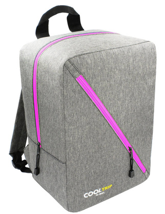 Plecak Torba podróżna podręczna PELLUCCI RGL Wizzair 37 Szaro różowy