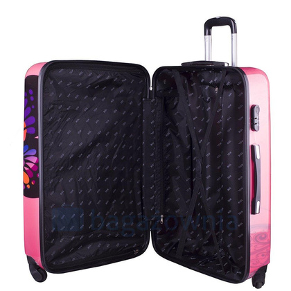 Mała kabinowa walizka KEMER RGL PRINT S Motyl