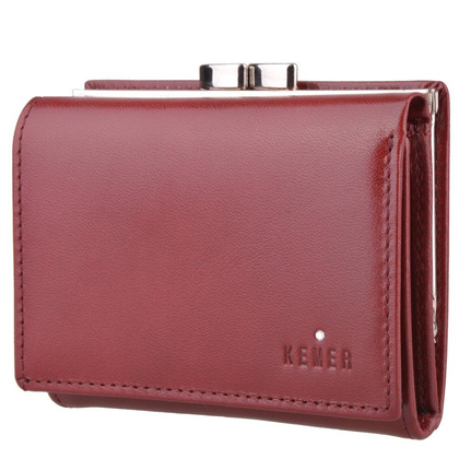 Portfel damski skórzany KEMER D10 Bordowy - min. zamówienie 20 / 50 / 100 szt.