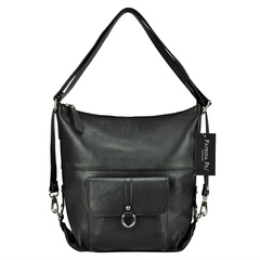 Skórzana torebka shopperka, worek, mieści a4