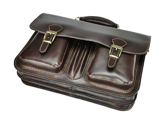 Teczka skórzana PELLUCCI 858 Brązowa