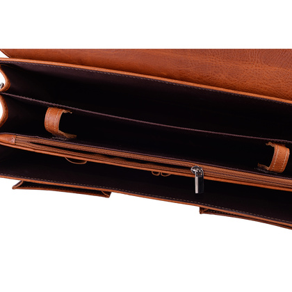 Teczka męska skórzana KEMER B 621/J Jasny Brąz