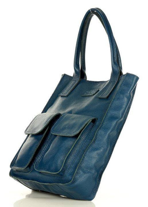 Torebka shopper z kieszeniami MAZZINI - Ravenna morski zielony - min. zamówienie 20 / 50 / 100 szt.