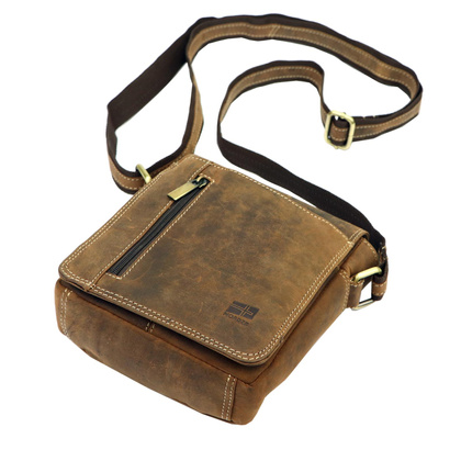 Klasyczna męska skórzana saszetka na ramię 