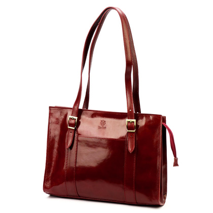 Klasyczna damska torebka, skóra naturalna, 54