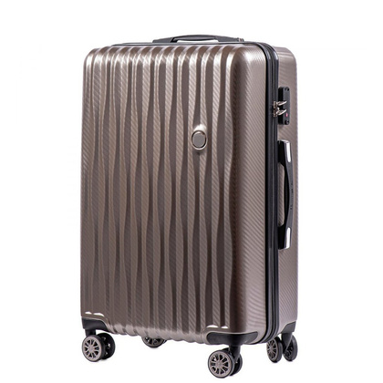 Średnia walizka WINGS PC5223 M Brązowa