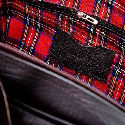 Podróżna torba ze skóry BRØDRENE cortez c10 ciemny brąz - min. zamówienie 20 / 50 / 100 szt.