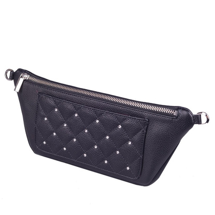 Torebka damska skórzana KEMER R413 Czarna