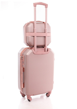 Duża walizka podróżna RGL 941 L Rose red