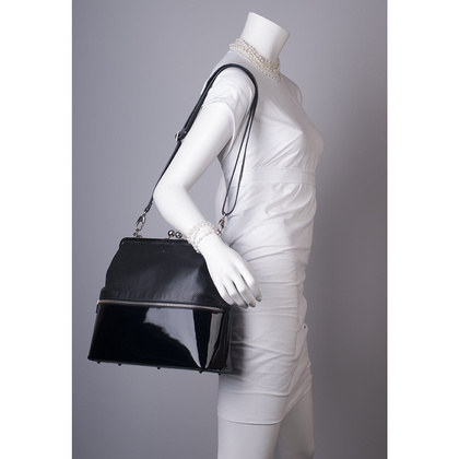 Torebka damska skórzana KEMER R198 Czarna lakierowana - min. zamówienie 20 / 50 / 100 szt.