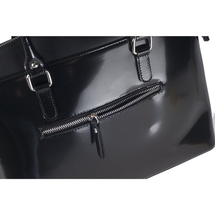 Torebka damska skórzana KEMER 641 Czarna lakier - min. zamówienie 20 / 50 / 100 szt.