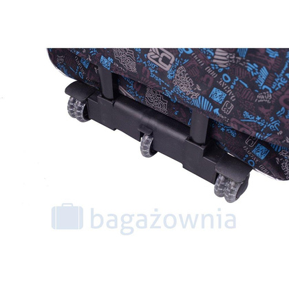 Mała kabinowa walizka PELLUCCI RGL 773 S Czarno Niebieska