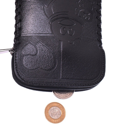 Portfel damski skórzany KEMER 47019 Czarny