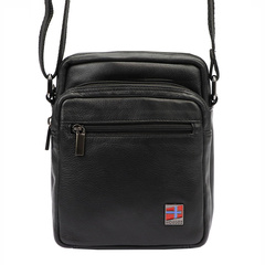 Klasyczna saszetka męska z naturalnej skóry licowej