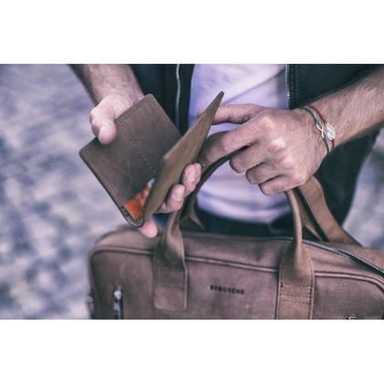 Szary portfel slim wallet BRØDRENE SW01 - min. zamówienie 20 / 50 / 100 szt.