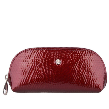 Etui na klucze skórzane KEMER K282 Bordo lakier - min. zamówienie 20 / 50 / 100 szt.