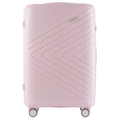 Duża walizka WINGS DQ181-04 White Pink
