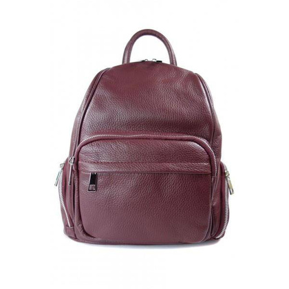 Elegancki poręczny plecak Vera Pelle Bordowy VP344R
