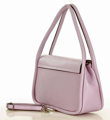 MARCO MAZZINI Torebka skórzana na ramię wizytowa listonoszka perfect leather lila róż - min. zamówienie 20 / 50 / 100 szt.