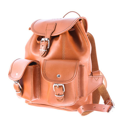 Mały plecak skórzany KEMER VOOC Vintage P2 Czarny