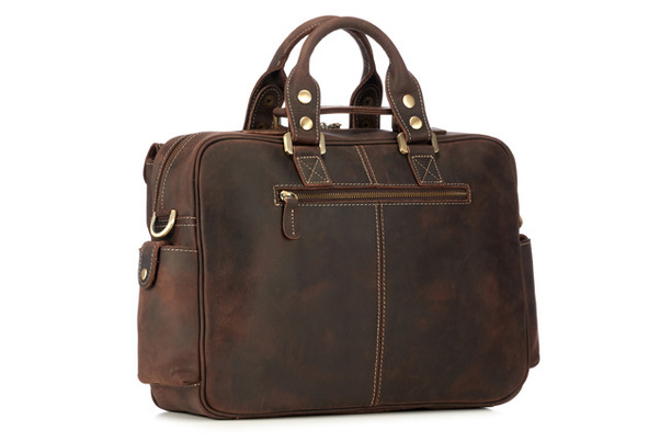 Torba skórzana na laptop 15,6" KEMER VOOC XC1 Czekoladowy brąz