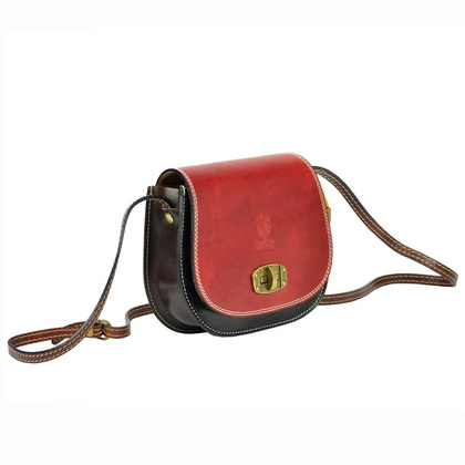 Torebka damska skórzana KEMER 117 MULTI Żółto brązowa