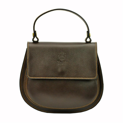 Torebka damska skórzana KEMER 511 Ciemny brąz