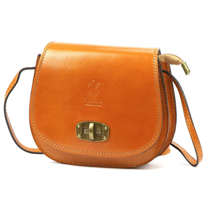 Torebka damska listonoszka, skóra naturalna