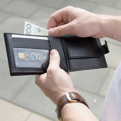 Portfel męski skórzany KEMER P29 Czarny