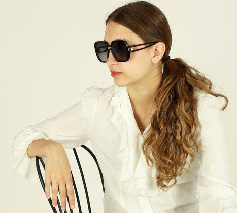 Luksusowe okulary przeciwsłoneczne MAZZINI RETRO STAR czarny - min. zamówienie 20 / 50 / 100 szt.