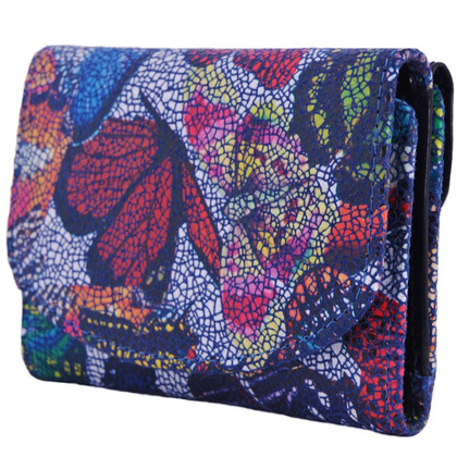 Portfel damski skórzany KEMER 006D Granatowy - min. zamówienie 20 / 50 / 100 szt.