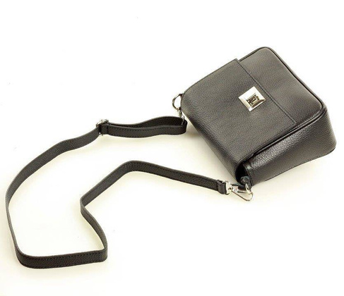 MARCO MAZZINI Torebka skórzana przez ramię crossbody classic flap czarna - min. zamówienie 20 / 50 / 100 szt.