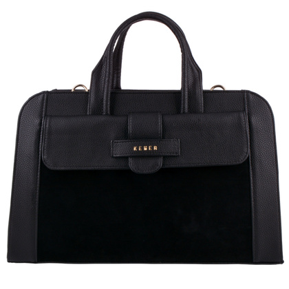Teczka damska skórzana KEMER 091-01-SZN Czarna