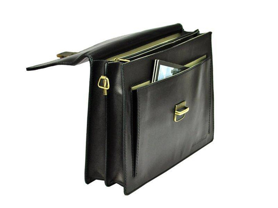 Teczka skórzana KEMER 819-2 Czarny / Czerwony